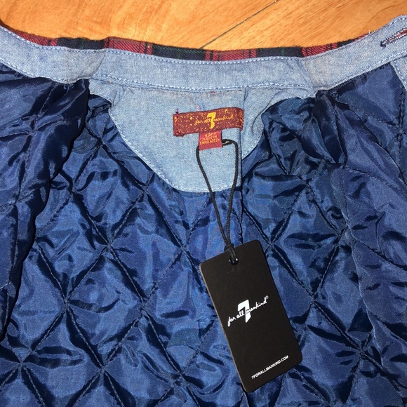 NWT 7 for All Mankind Flannel and Jeans Set (Baby) - Picture 4 of 9